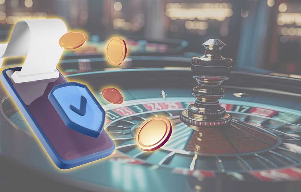 Мобільний телефон на фоні ігрового столу з рулеткою, що демонструє, як користуватися поповненням через Лайфцел в казино