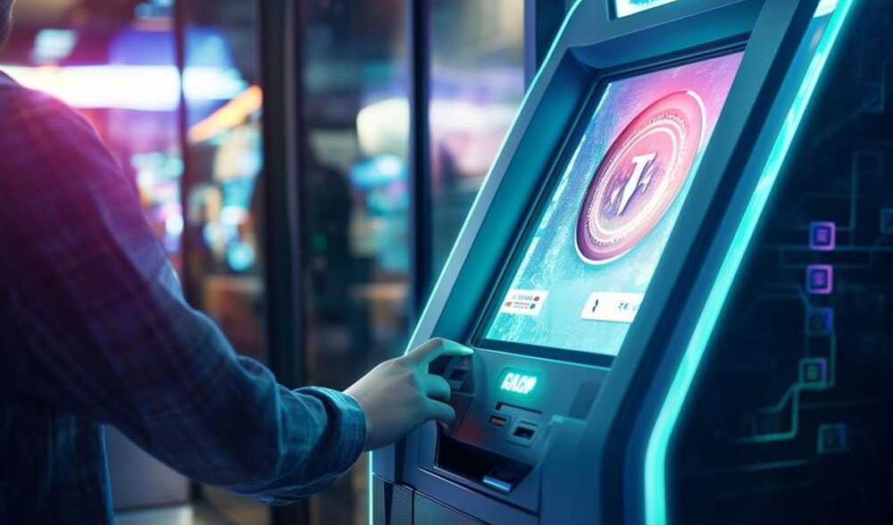 Хлопець знімає готівку з банкомату, радіючи виграшу в казино